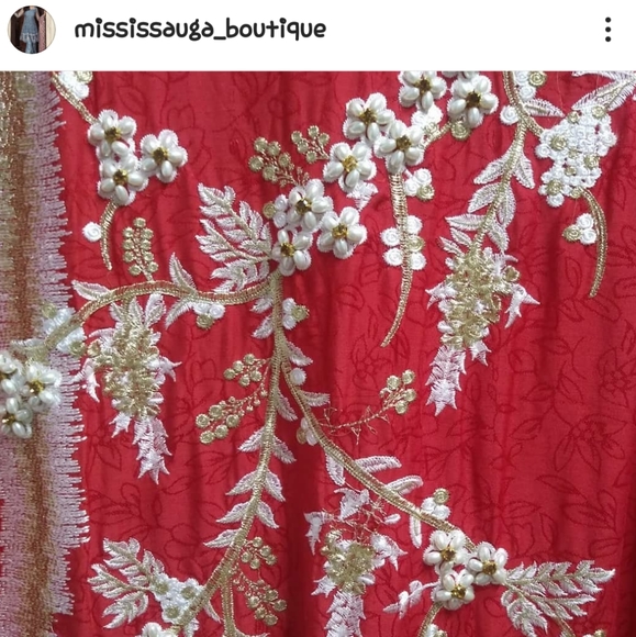 Bright red Kurta - Picture 4 of 6